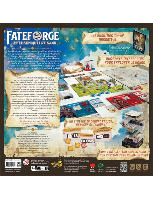 Fateforge : Les Chroniques de Kaan dos de boite