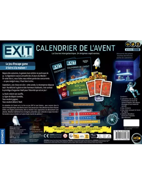 Exit Calendrier de l'Avent : La Course Intergalactique - Jeu de société - Iello - Ludum.fr