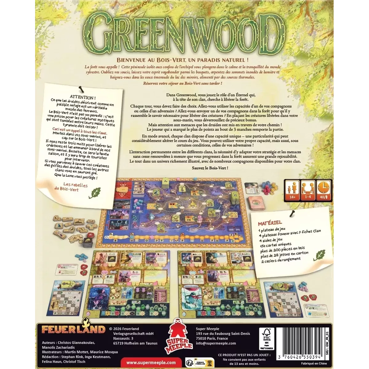 Greenwood dos de boite