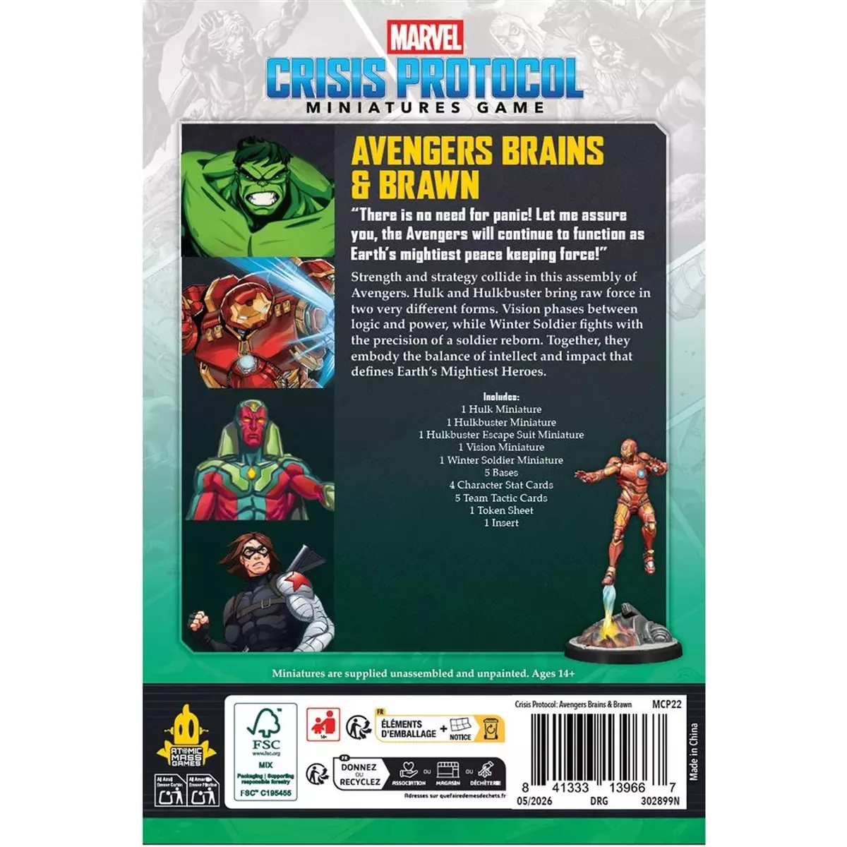 Marvel Crisis Protocol : Avengers Brains & Brawn - Character Pack 
