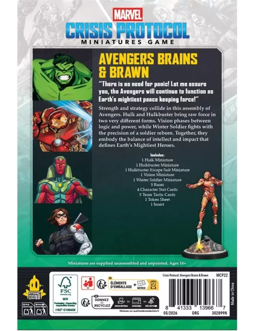 Marvel Crisis Protocol : Avengers Brains & Brawn - Character Pack 