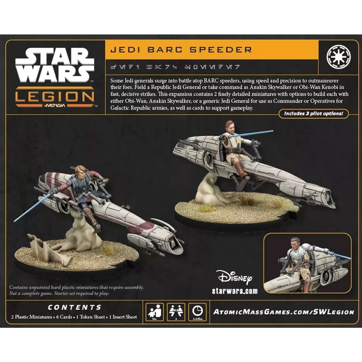 Star Wars : Légion - Jedi Barc Speeder - Extension Commandant / Agent 
