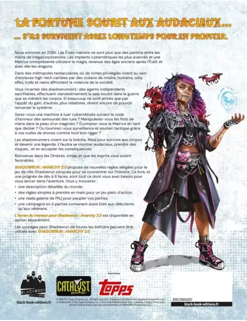 Shadowrun Anarchy 2.0 - Jeu de rôle - Black Book Editions - Ludum.fr