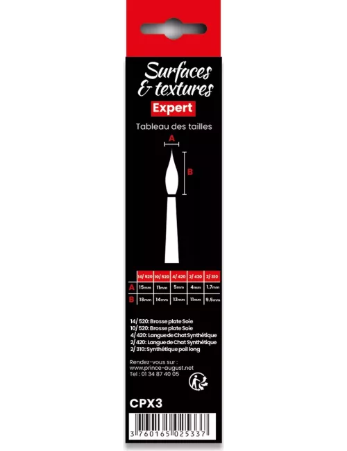 Pinceaux : Set Expert Surfaces & Textures - CPX3 