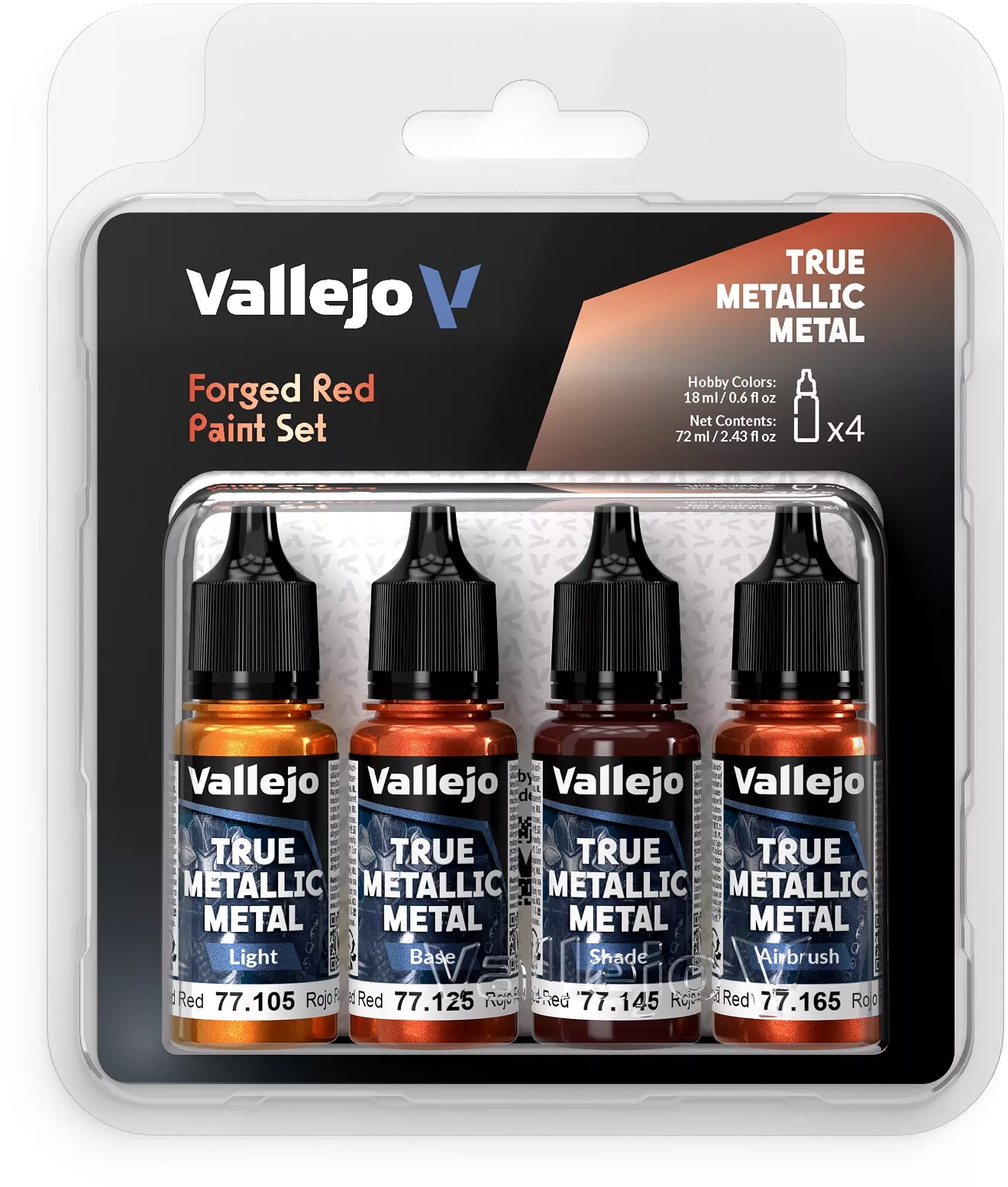 Boite de True Metallic Metal Set Rouge forgé - Peinture