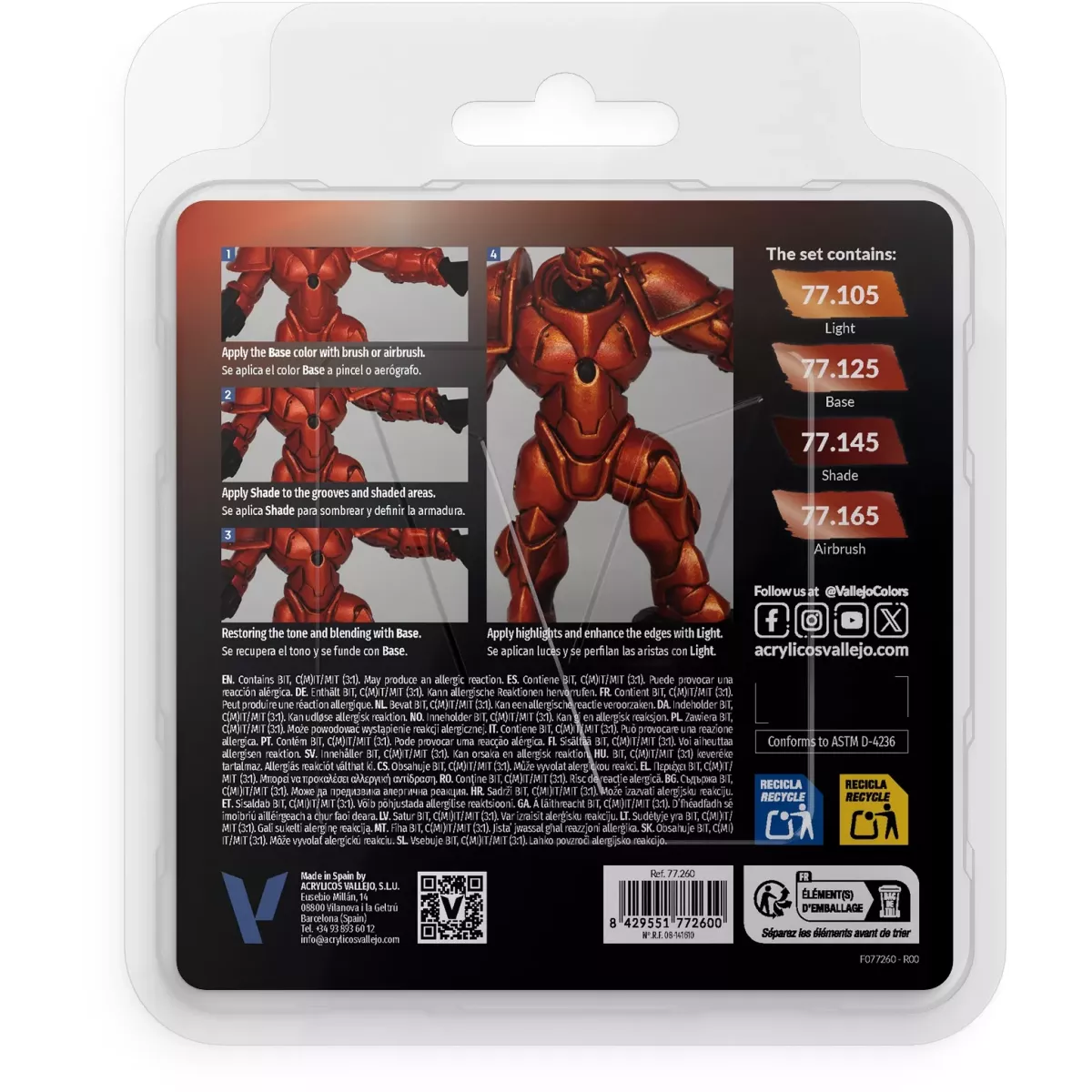 True Metallic Metal Set Rouge forgé - Peinture 