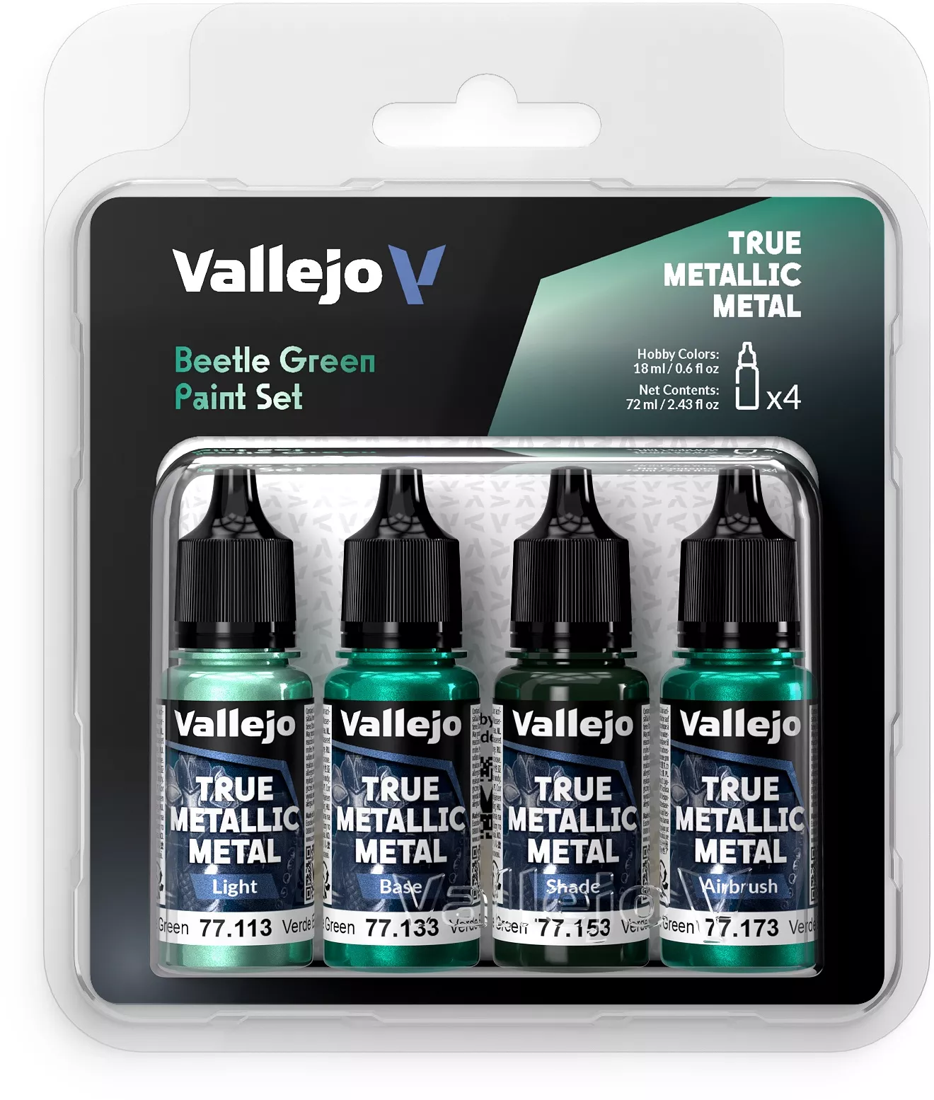 Boite de True Metallic Metal Set Vert scarabée - Peinture