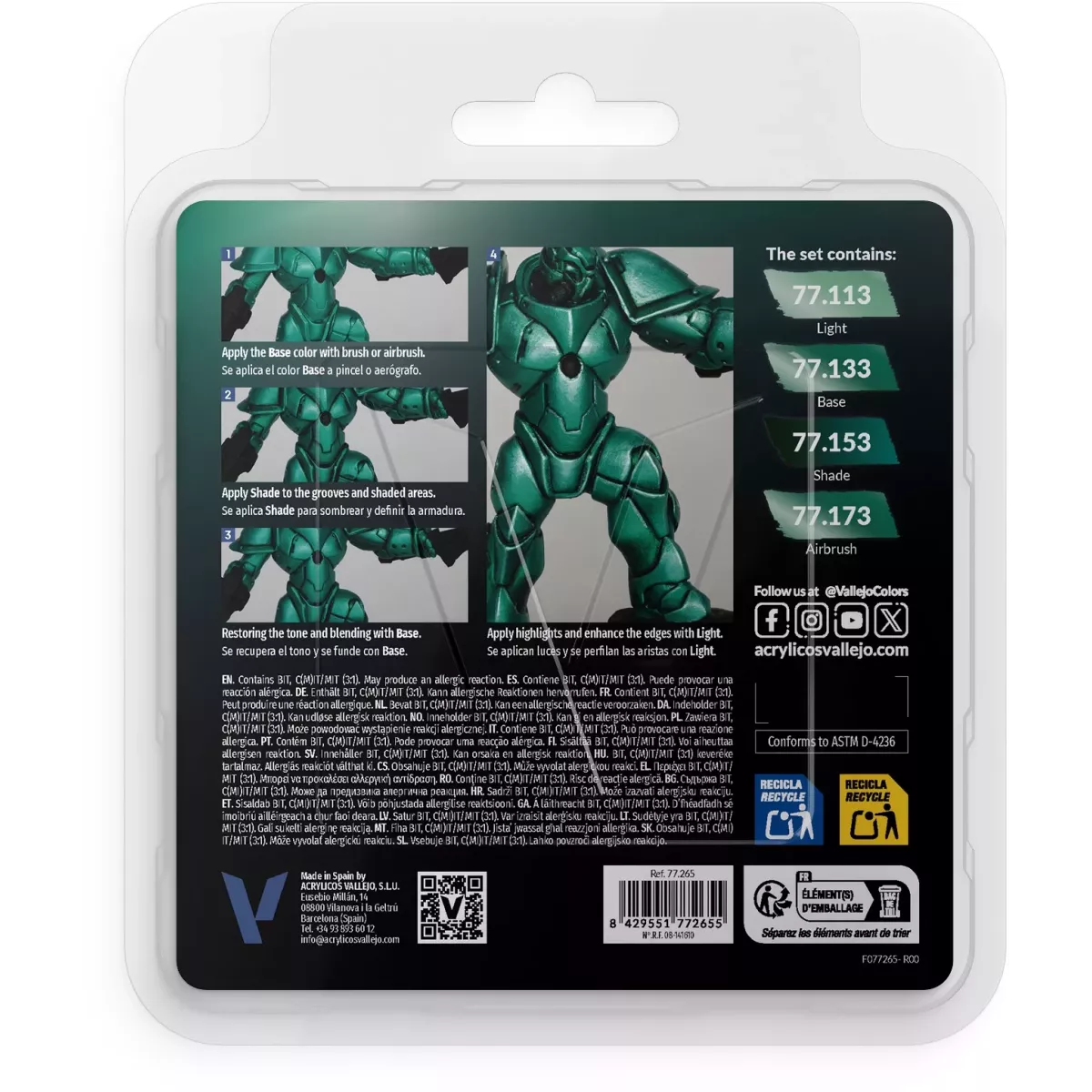 True Metallic Metal Set Vert scarabée - Peinture 