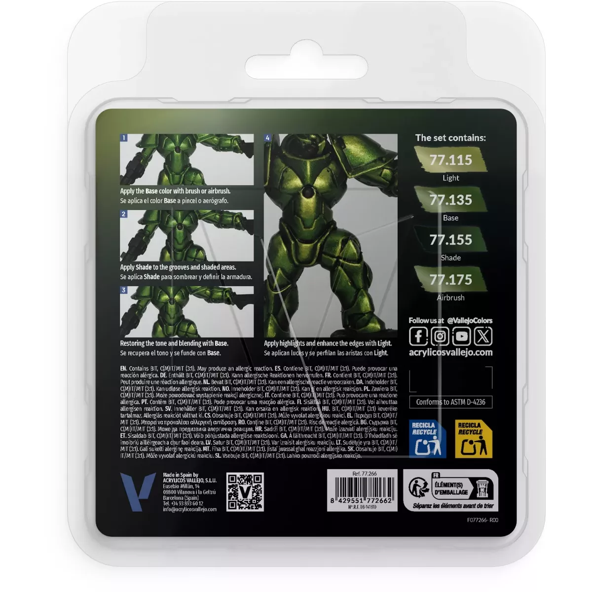 True Metallic Metal Set Vert ambré - Peinture 