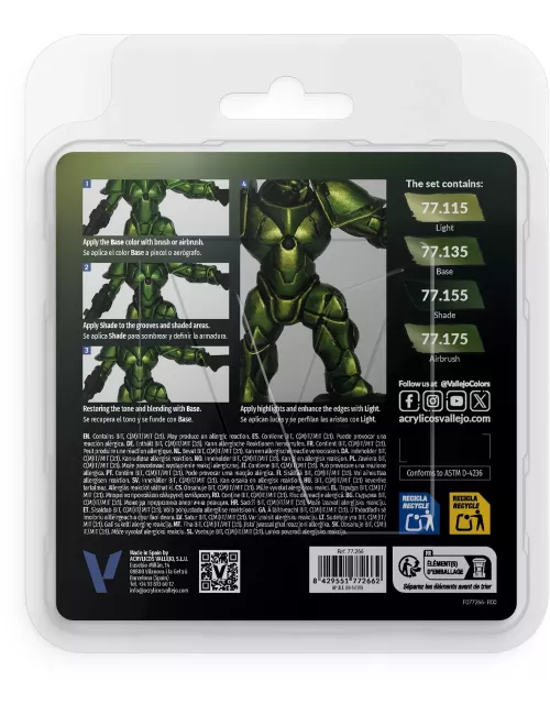 True Metallic Metal Set Vert ambré - Peinture 