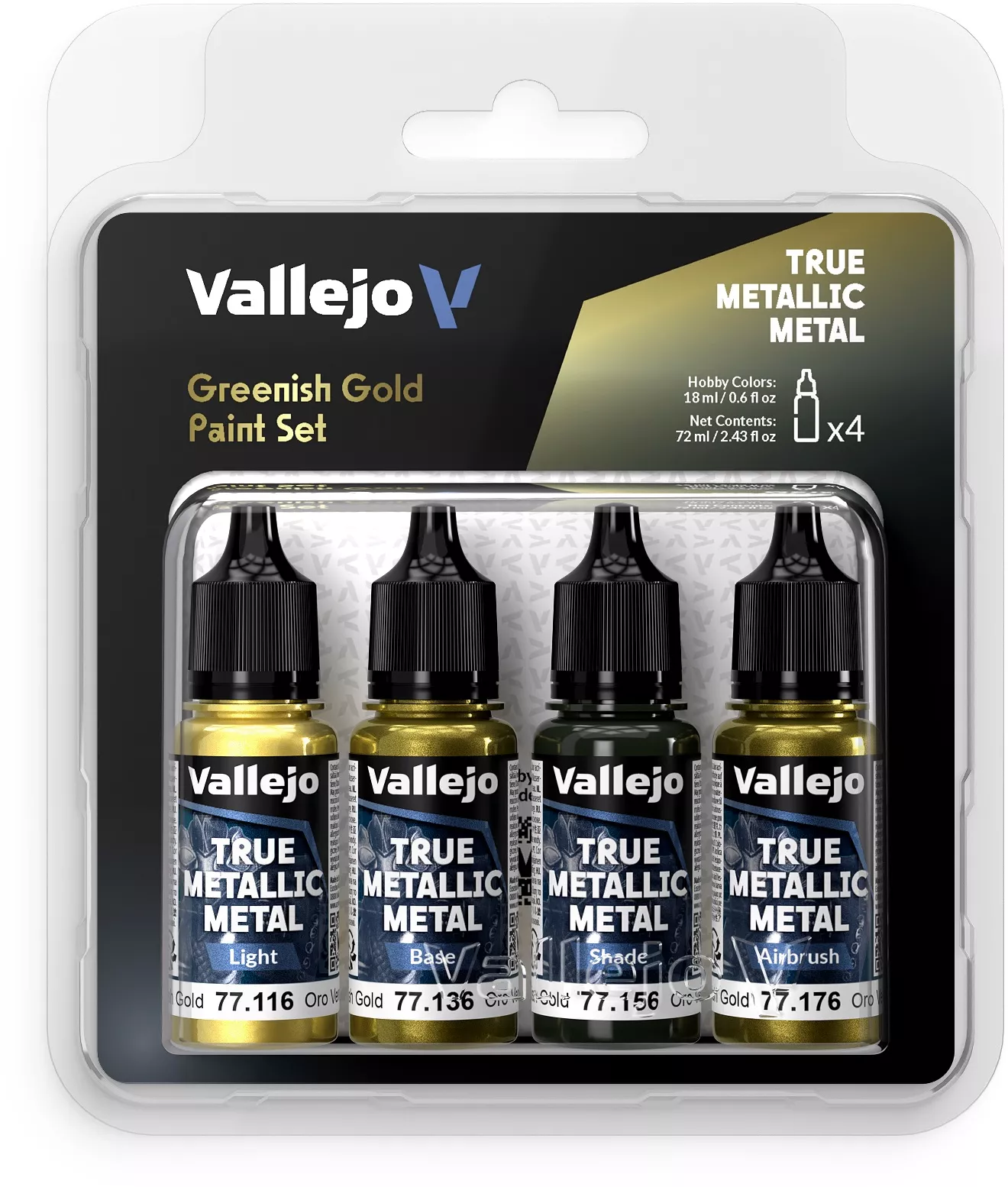 Boite de True Metallic Metal Set Or vert - Peinture