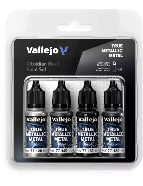 True Metallic Metal Set Noir obsidienne - Peinture 