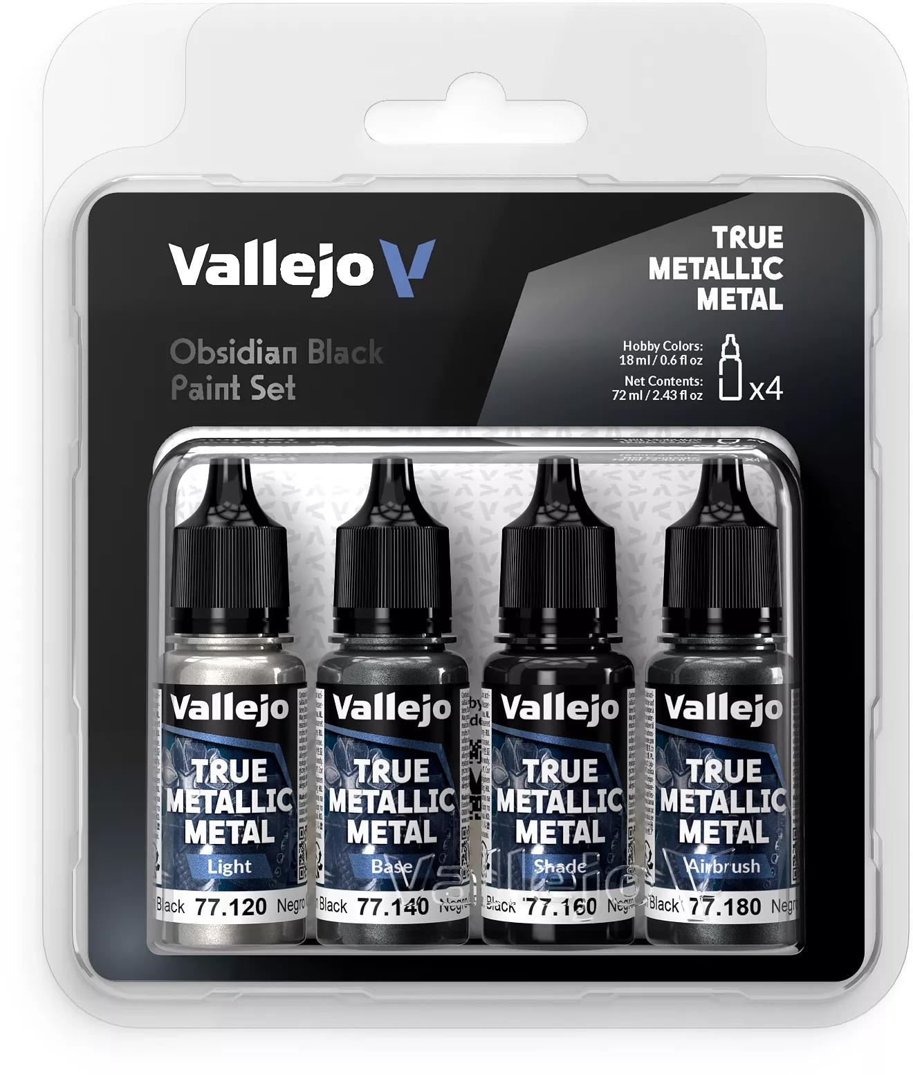 Boite de True Metallic Metal Set Noir obsidienne - Peinture