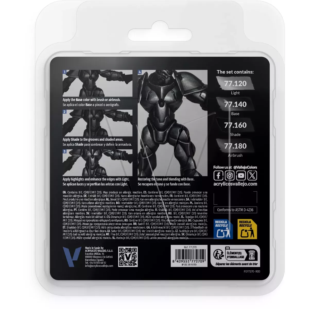 True Metallic Metal Set Noir obsidienne - Peinture 