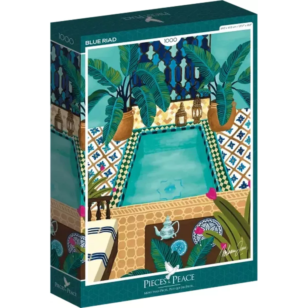 Puzzle Riad Bleu - 1000 Pièces
