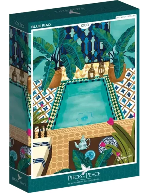 Puzzle Riad Bleu - 1000 Pièces