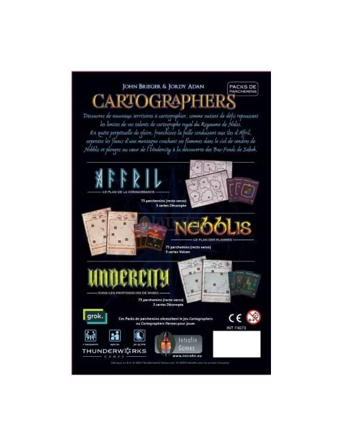 Cartographers : Pack de parchemins - Extension - matériel
