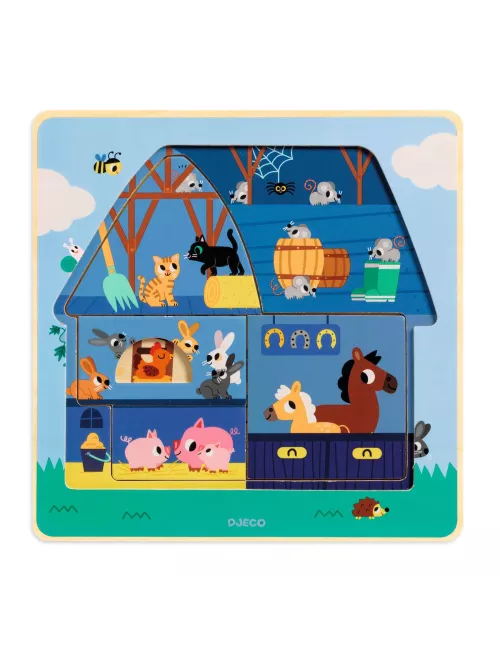 Puzzle Chez Moo - 12 pièces - Puzzle - Ludum.fr