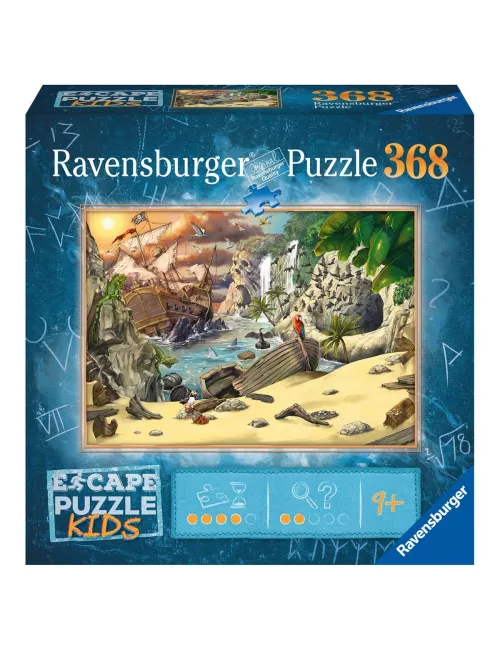 escape puzzle kids l'aventure des pirates - 368 pièces boîte