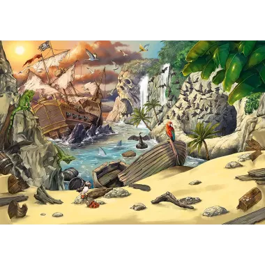escape puzzle kids l'aventure des pirates - 368 pièces puzzle
