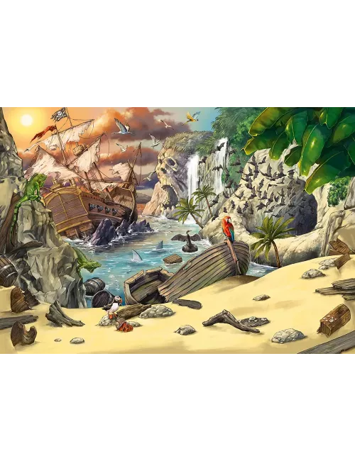 escape puzzle kids l'aventure des pirates - 368 pièces puzzle