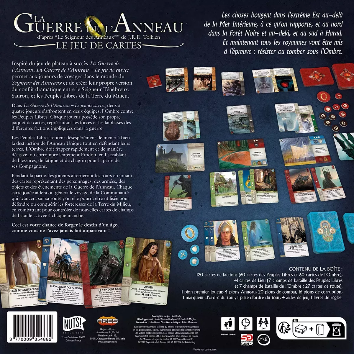 La Guerre de l'Anneau - Le Jeu de Cartes dos boîte