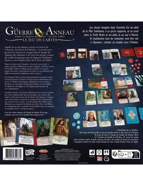 La Guerre de l'Anneau - Le Jeu de Cartes dos boîte