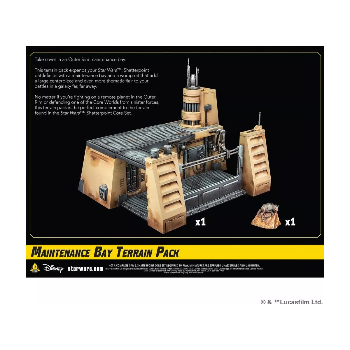 star wars : shatterpoint : maintenance bay terrain pack - extension exemple 2