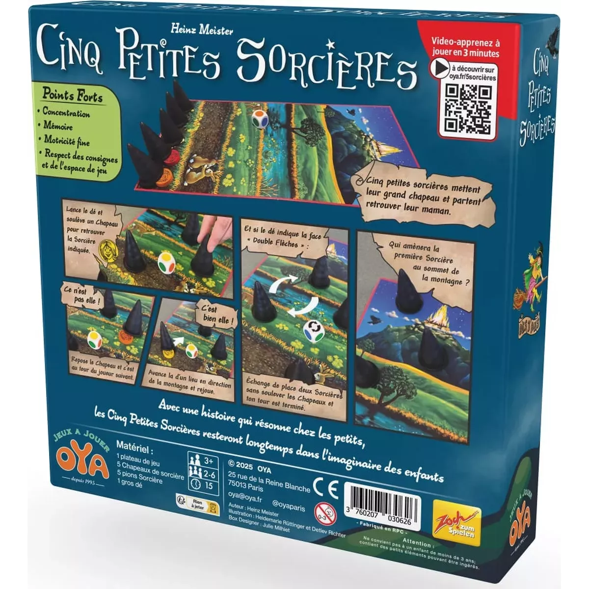 Cinq Petites Sorcières dos boîte