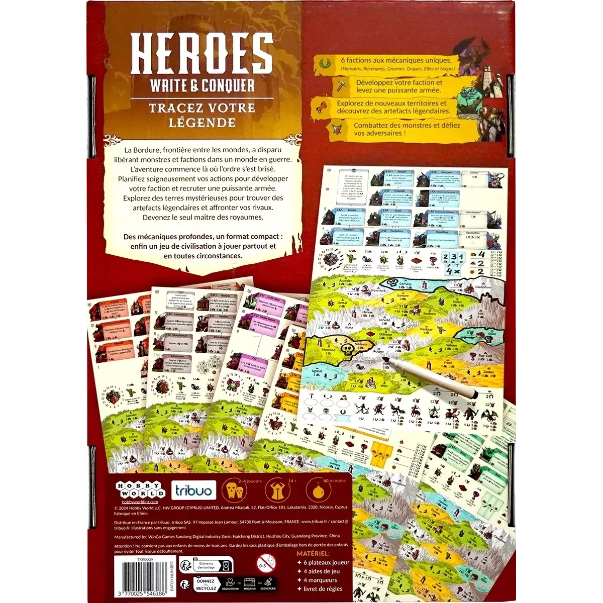 Heroes, Write & Conquer dos boîte