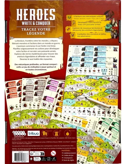 Heroes, Write & Conquer dos boîte