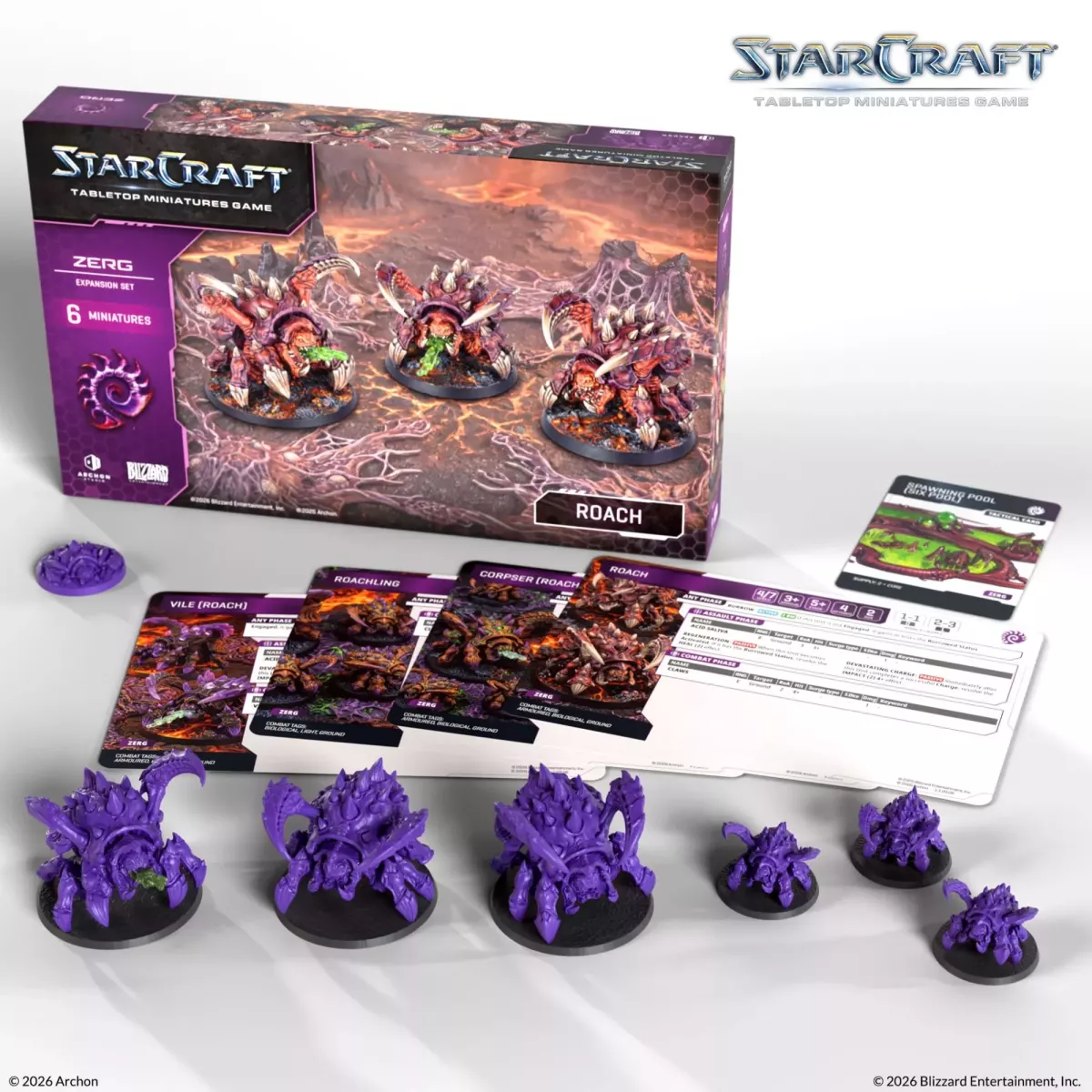 StarCraft - Tabletop Miniatures Game - Roach - Zerg Expansion Set - Version Anglaise 