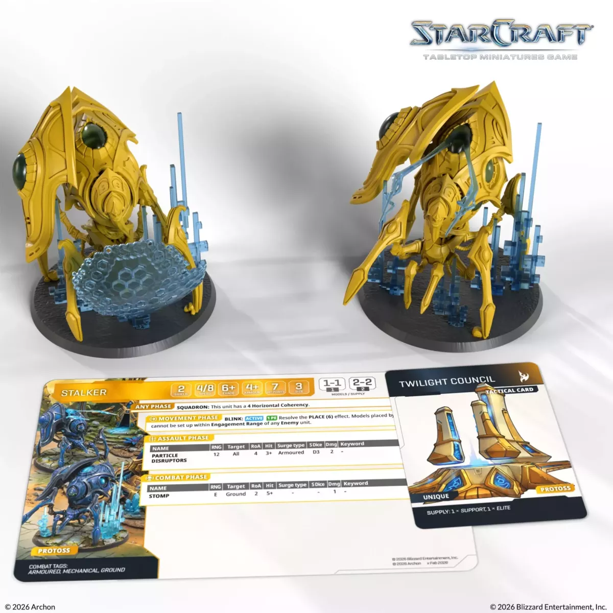 StarCraft - Tabletop Miniatures Game - Stalker - Protoss Expansion Set - Version Anglaise 