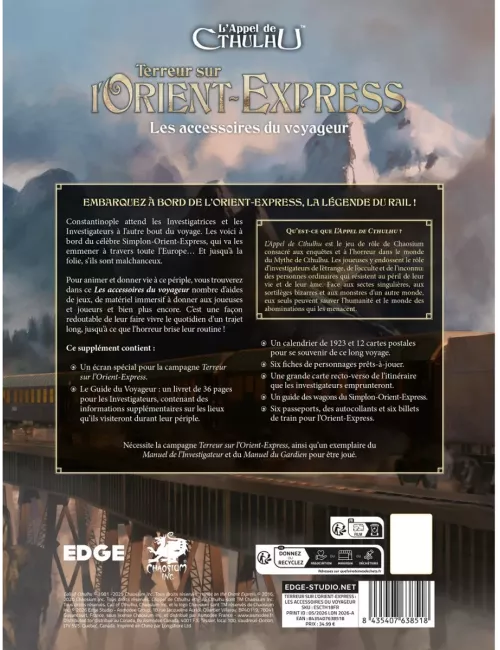 L'Appel de Cthulhu : Terreur sur l'Orient-Express - Les Accessoires du Voyageur