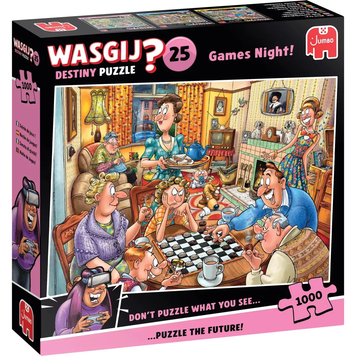 Puzzle Wasgij Destiny - 25 : Soirée De Jeux ! - 1000 Pièces