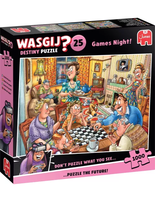 Puzzle Wasgij Destiny - 25 : Soirée De Jeux ! - 1000 Pièces