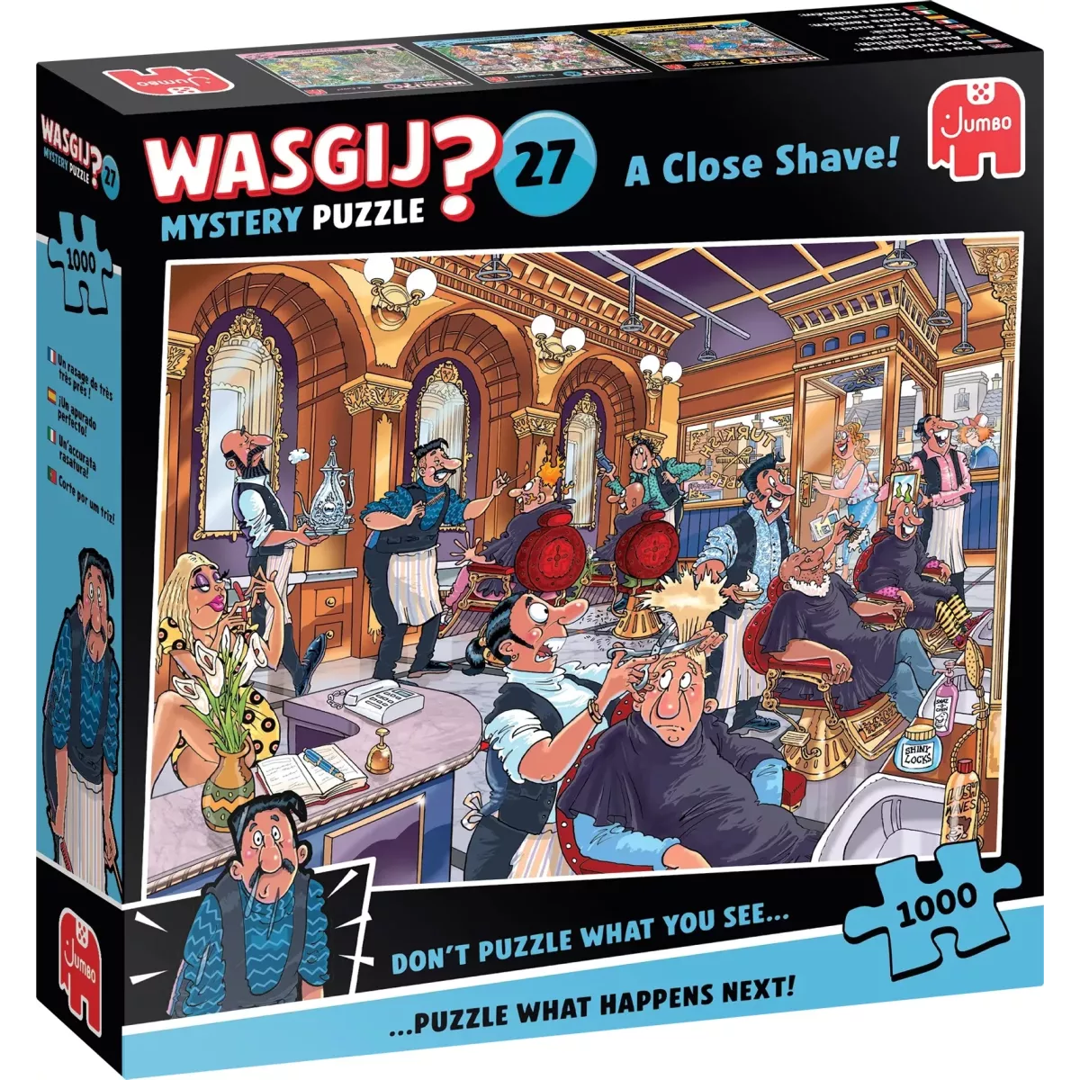 Puzzle Wasgij Mystery - 27 : Un Rasage De Très Très Près ! - 1000 Pièces