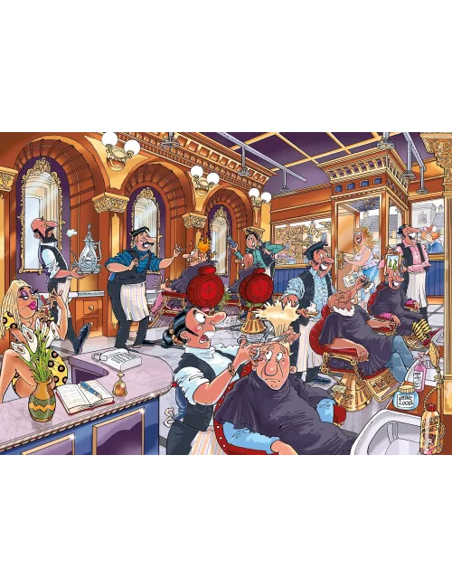 Puzzle Wasgij Mystery - 27 : Un Rasage De Très Très Près ! - 1000 Pièces