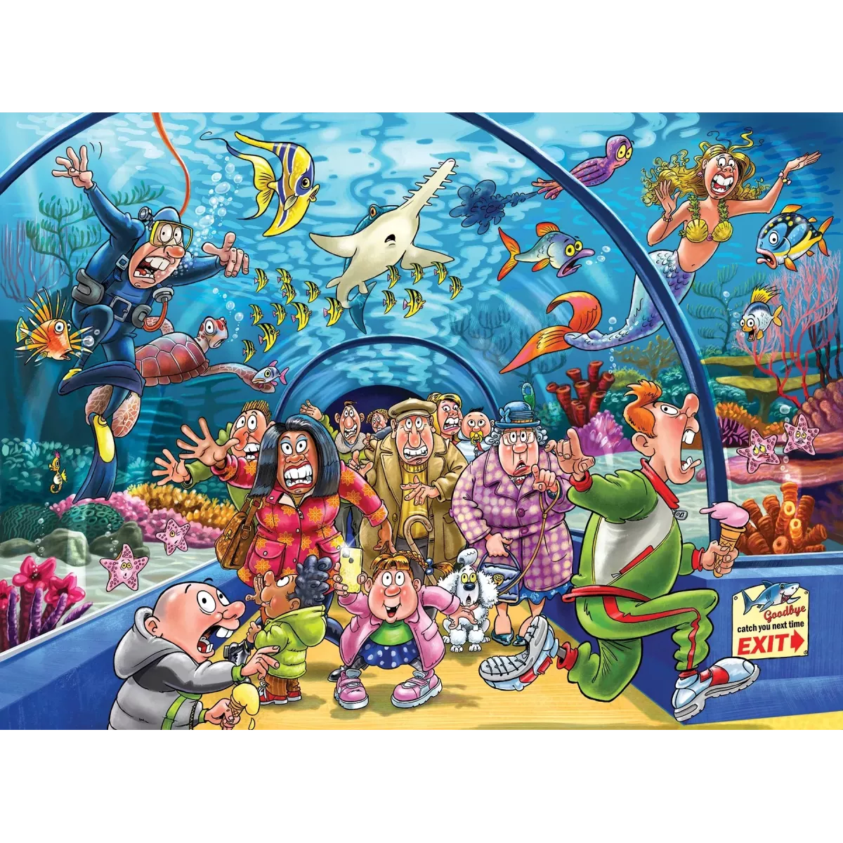 Puzzle Wasgij Original - 43 : Ça Sent Le Poisson ! - 1000 Pièces