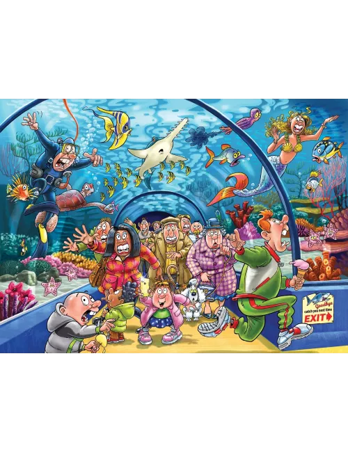 Puzzle Wasgij Original - 43 : Ça Sent Le Poisson ! - 1000 Pièces