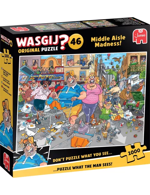 Puzzle Wasgij Original - 46 : Frénésie D’achat Dans L’allée Centrale ! - 1000 Pièces