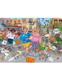 Puzzle Wasgij Original - 46 : Frénésie D’achat Dans L’allée Centrale ! - 1000 Pièces