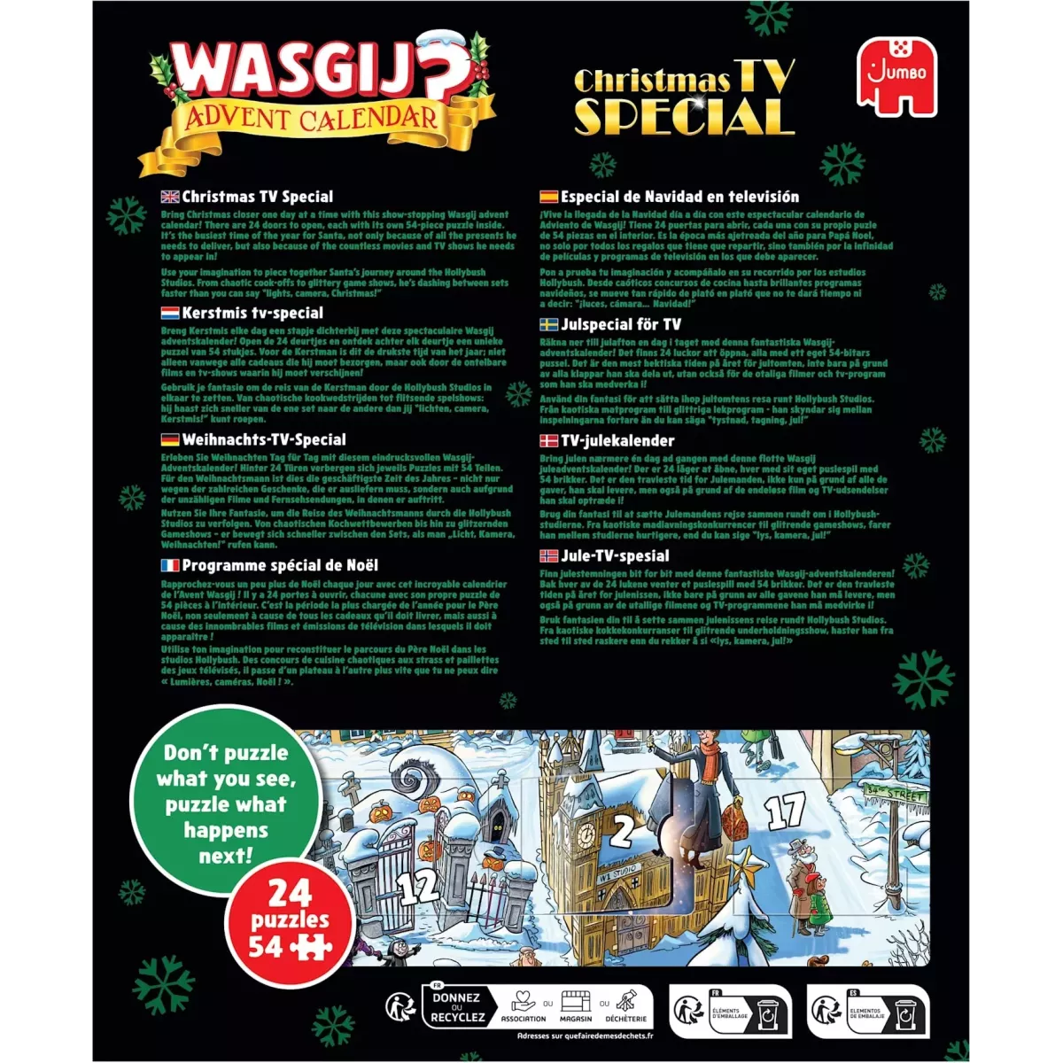 Puzzle Wasgij Calendrier De L'avent 2026 : Programme Spécial De Noël - 24 puzzles de 54 pièces