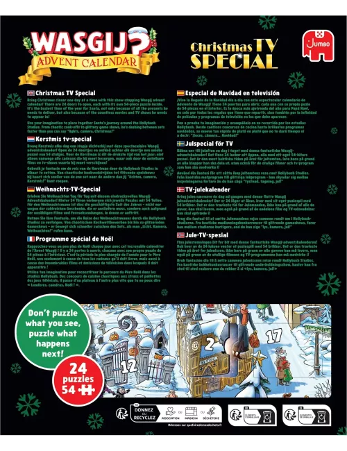 Puzzle Wasgij Calendrier De L'avent 2026 : Programme Spécial De Noël - 24 puzzles de 54 pièces