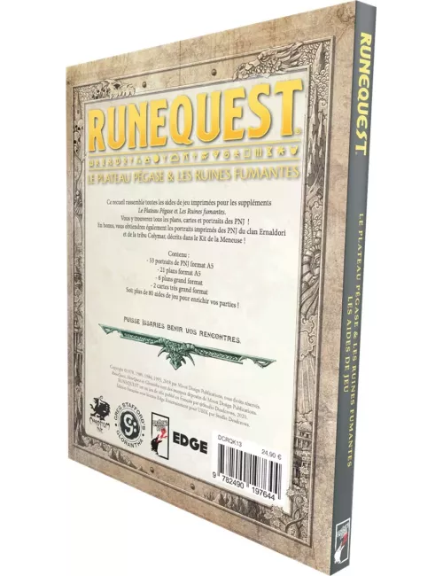 RuneQuest : Le Plateau Pégase & Les Ruines Fumantes - Les Aides de Jeu