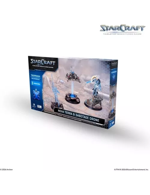 StarCraft - Tabletop Miniatures Game - Nova Terra & Sabotage Drone - Terran Hero Expansion Set - Version Anglaise