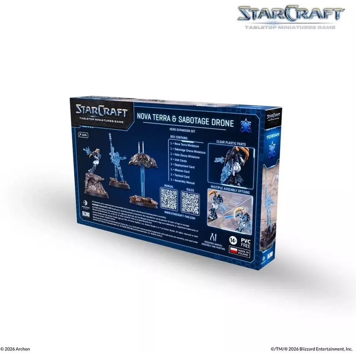 StarCraft - Tabletop Miniatures Game - Nova Terra & Sabotage Drone - Terran Hero Expansion Set - Version Anglaise