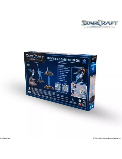 StarCraft - Tabletop Miniatures Game - Nova Terra & Sabotage Drone - Terran Hero Expansion Set - Version Anglaise