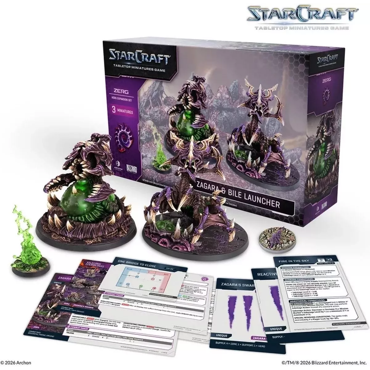 StarCraft - Tabletop Miniatures Game - Zagara - Zerg Hero Expansion Set - Version Anglaise