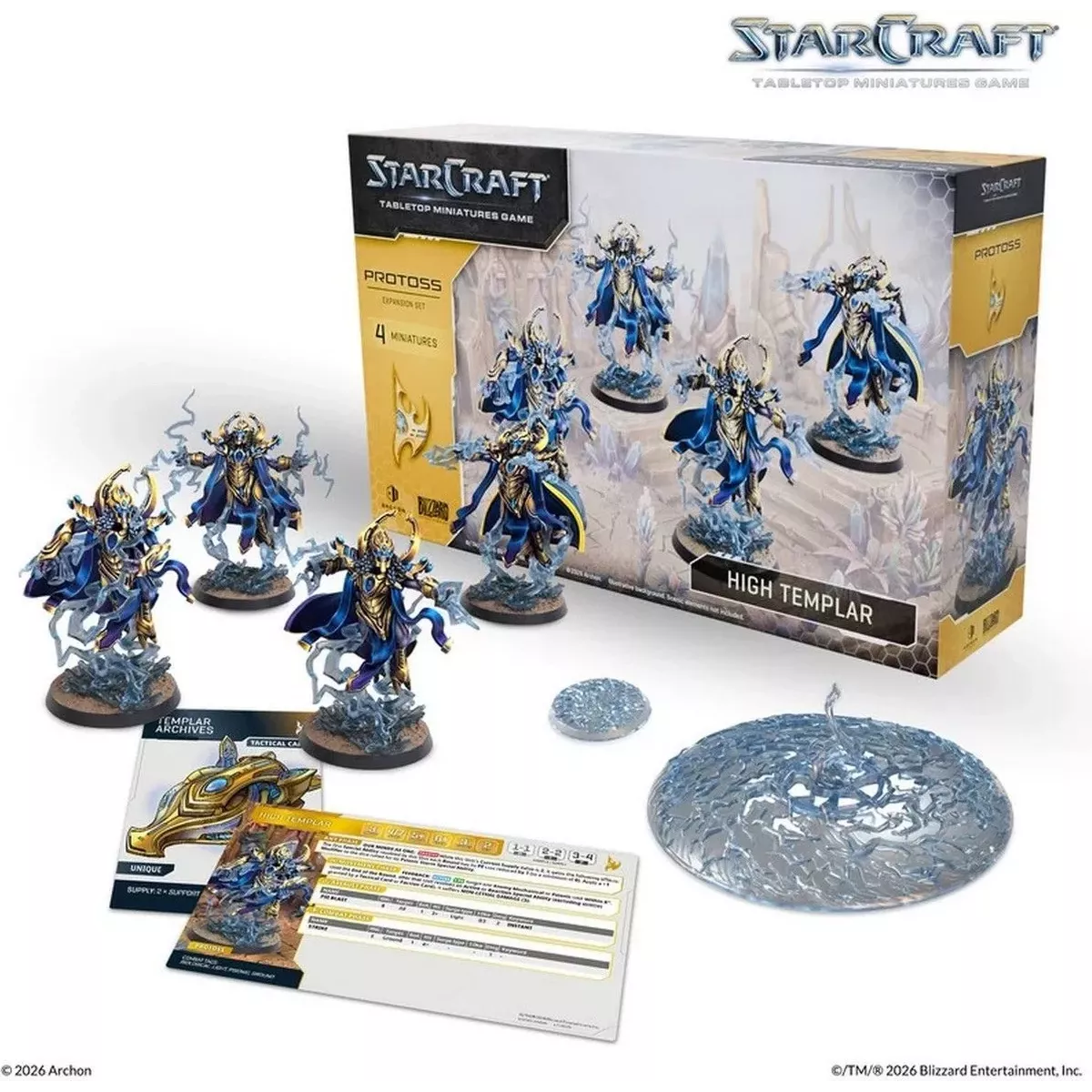 StarCraft - Tabletop Miniatures Game - High Templar - Protoss Expansion Set - Version Anglaise